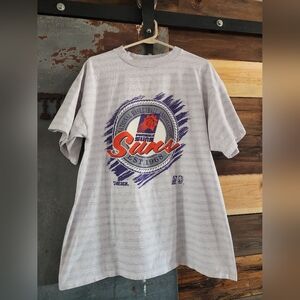Vintage 1992 Phoenix Suns Gray Stripped Tee